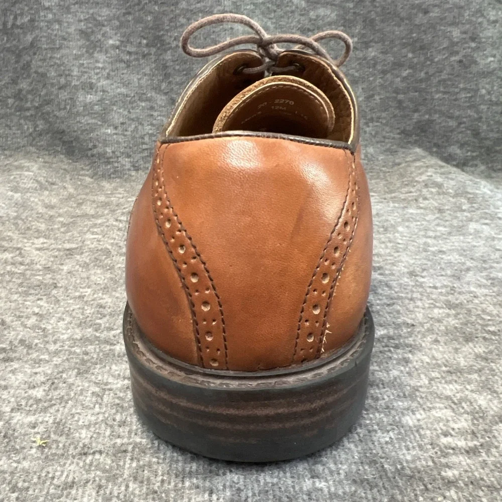 Johnston & Murphy Men's Size 12M Shoes Tabor‎ Saddle 20-2270 Mahogany Calfskin